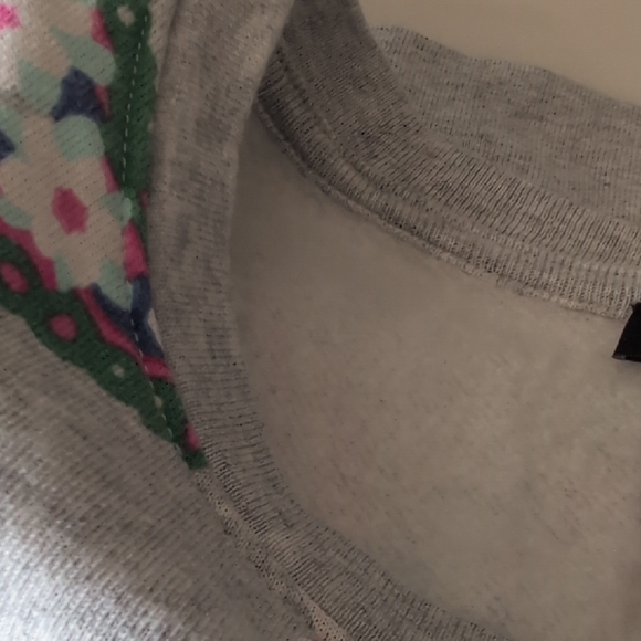 Talbots Gray Paisley Sweatshirt - Picture 2 of 5